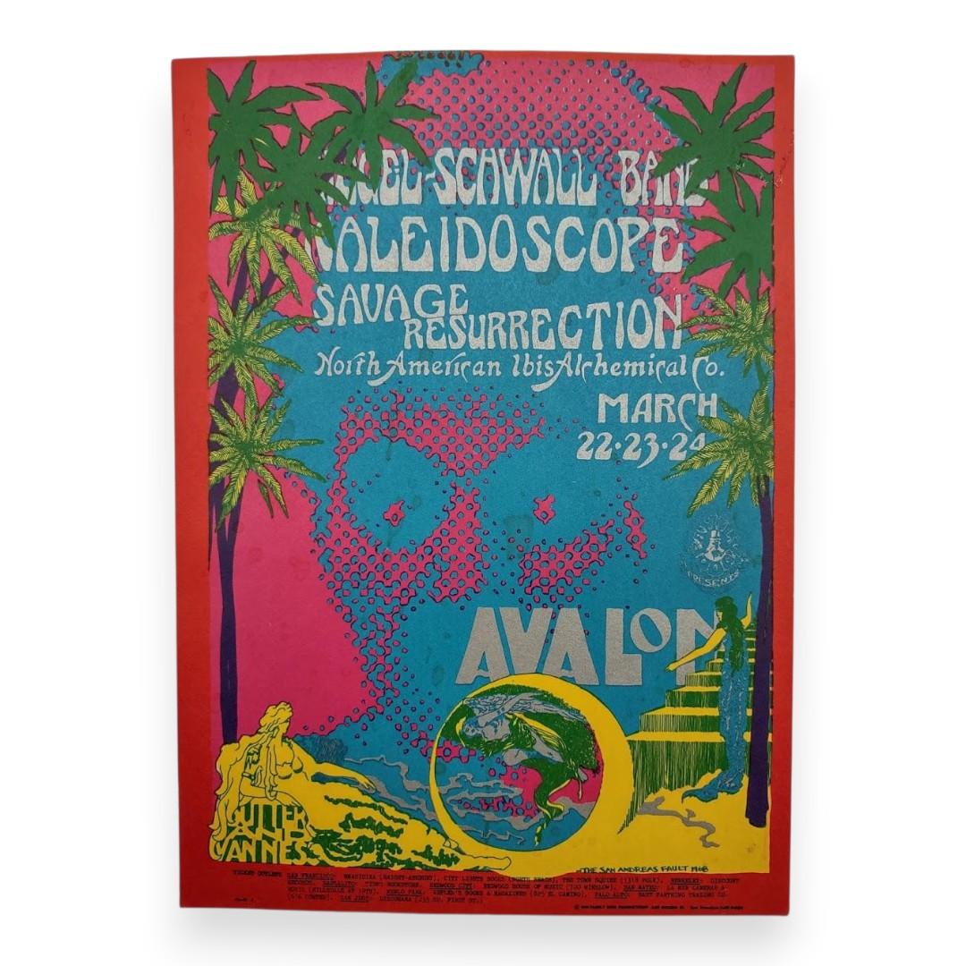 Siegel-Schwall Band, Kaleidoscope – The Avalon Ballroom, San Francisco (Mar 22–24, 1968) by San Andreas Fault (Postcard, Good Condition)