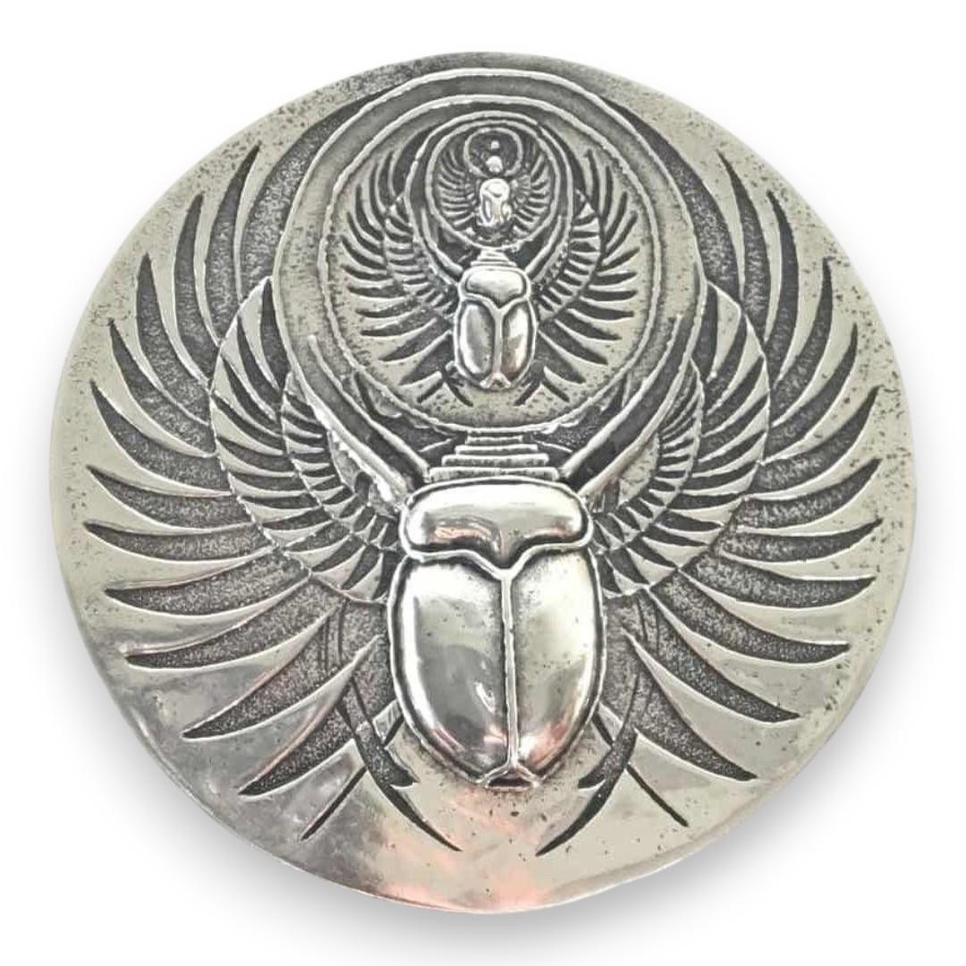 Silver Belt Buckle by Stanley Mouse x Smokovich Designs