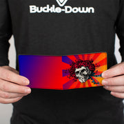 Skull & Roses Bi-Fold Wallet | Orange & Red