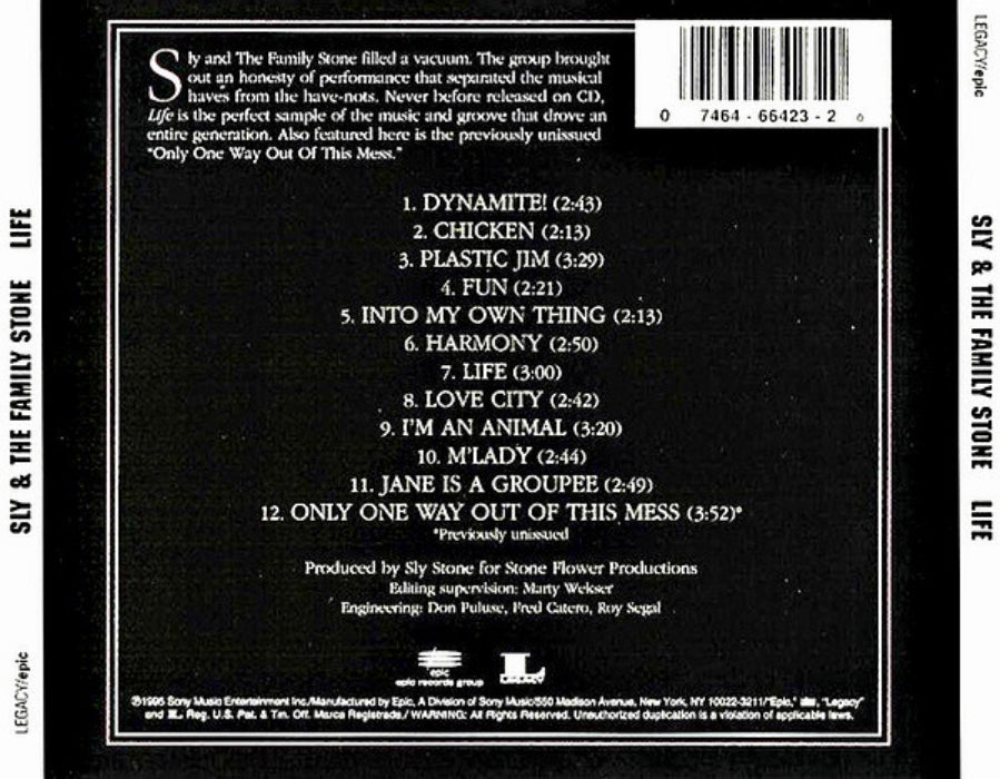 Sly & The Family Stone – Life (CD) - Detail