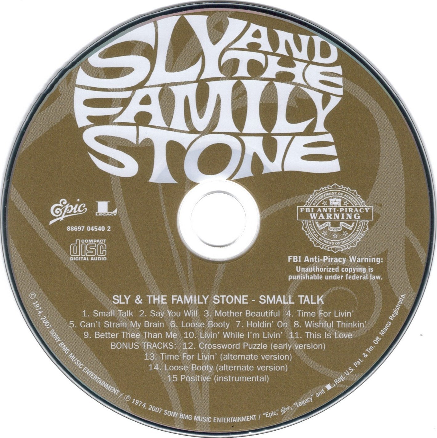 Sly & The Family Stone – Small Talk (CD) - Detail