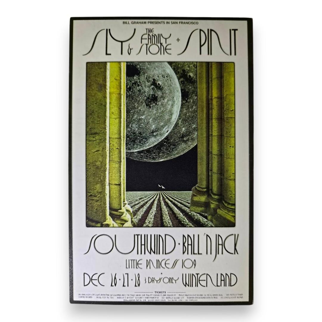 Sly & The Family Stone, Spirit, Southwind, Ballin’ Jack – Winterland, San Francisco (Dec 26–28, 1969) by David Singer (Handbill)