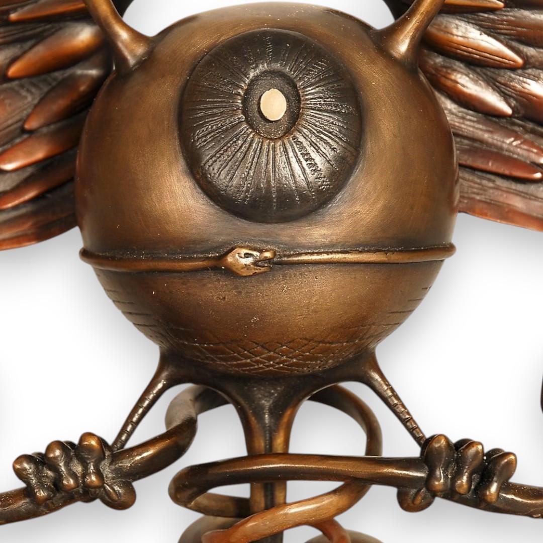 Soundproof Eyeball Limited Edition Bronze Sculpture by Rick Griffin - Detail
