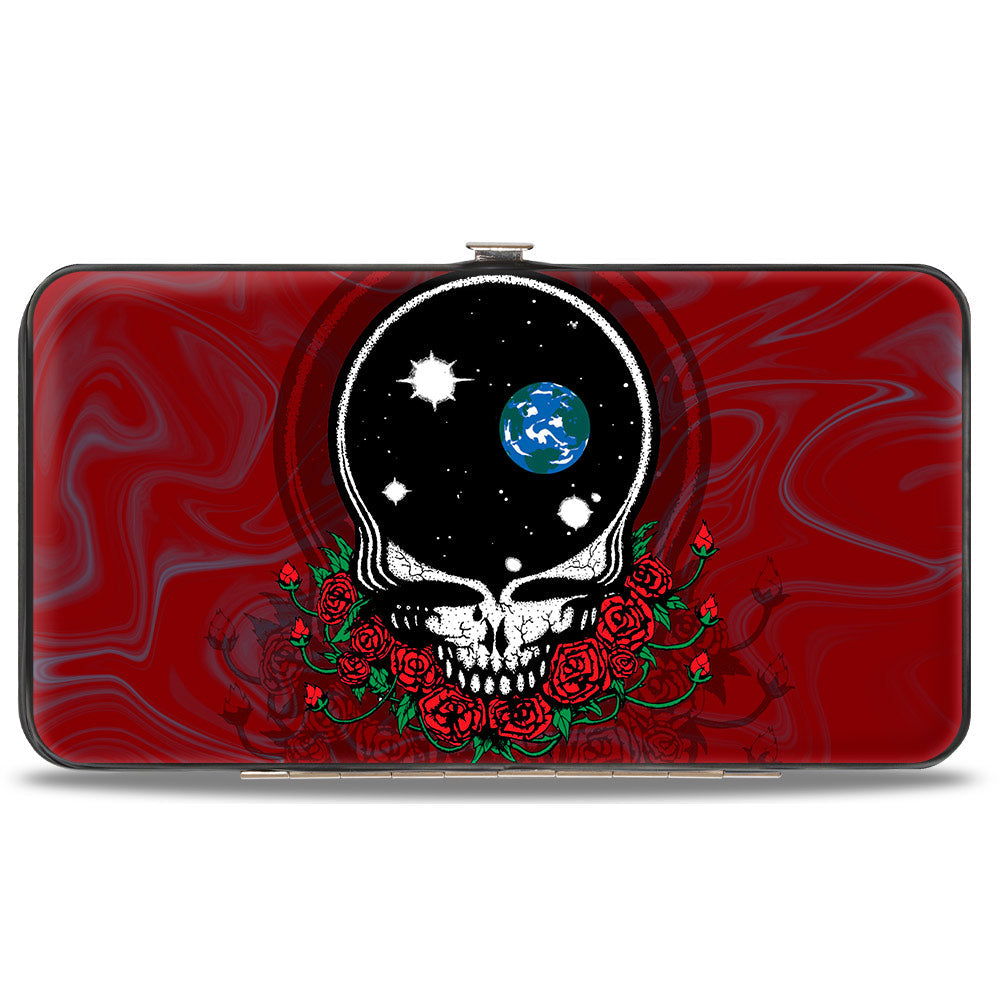 Space Your Face Hinged Wallet | Red Swirl