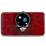Space Your Face Hinged Wallet | Red Swirl