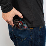 Space Your Face + Skull & Roses Bi-Fold Wallet | Galaxy