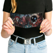 Space Your Face + Skull & Roses Bi-Fold Wallet | Galaxy