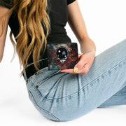 Space Your Face + Skull & Roses Bi-Fold Wallet | Galaxy