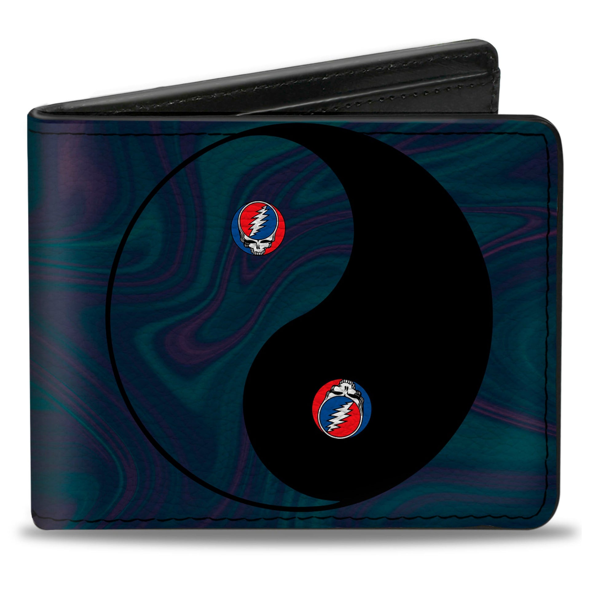 Space Your Face Yin-Yang Bi-Fold Wallet | Black