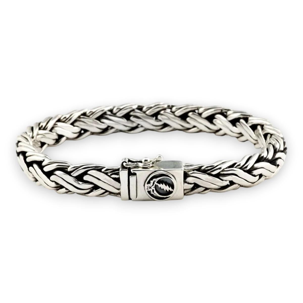 Grateful Dead Steal Your Face Sterling Silver Bracelet