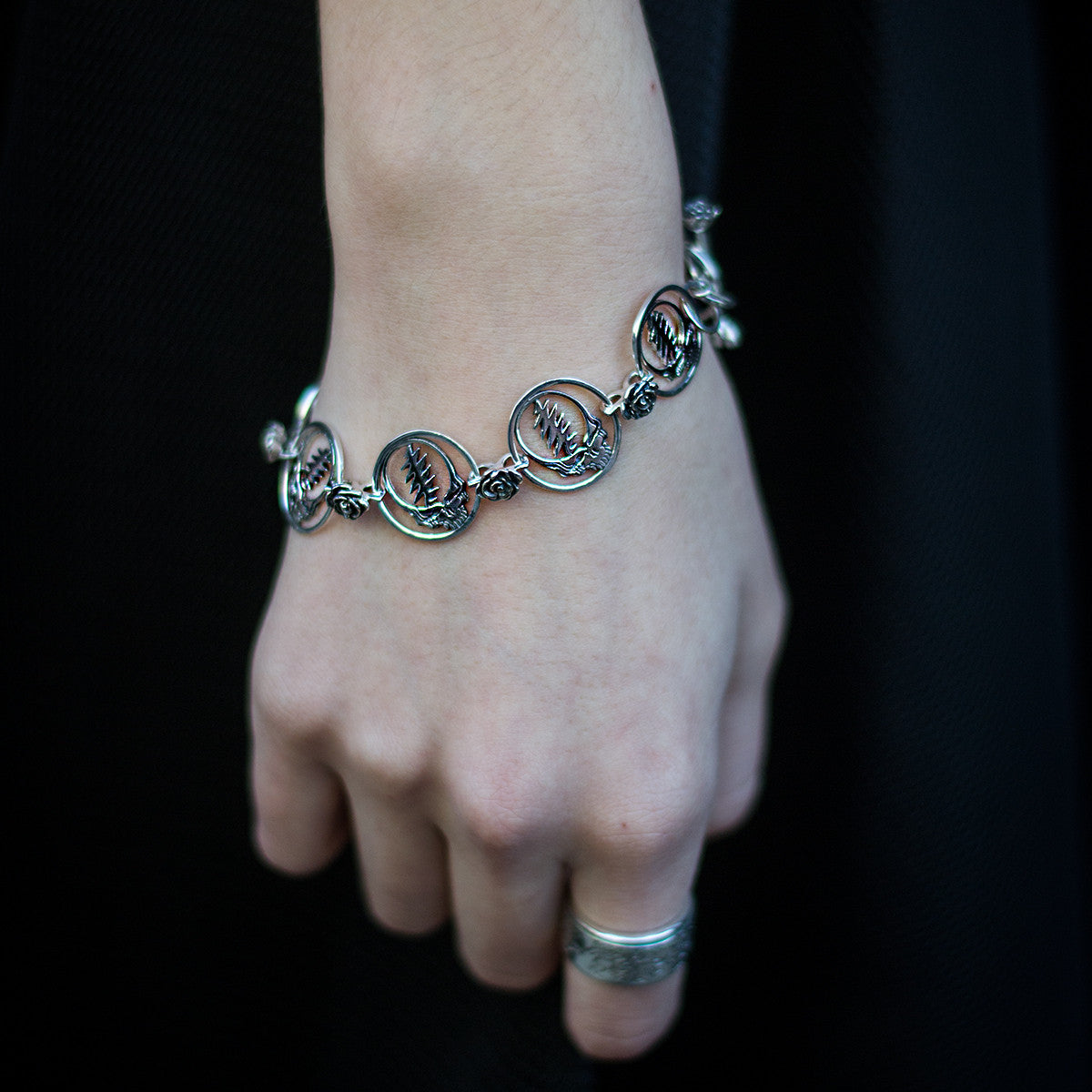 Steal Your Face Sterling Silver Bracelet