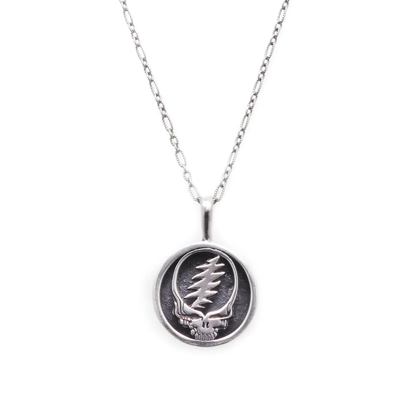 Grateful Dead Steal Your Face Sterling Silver Charm Necklace | Relix