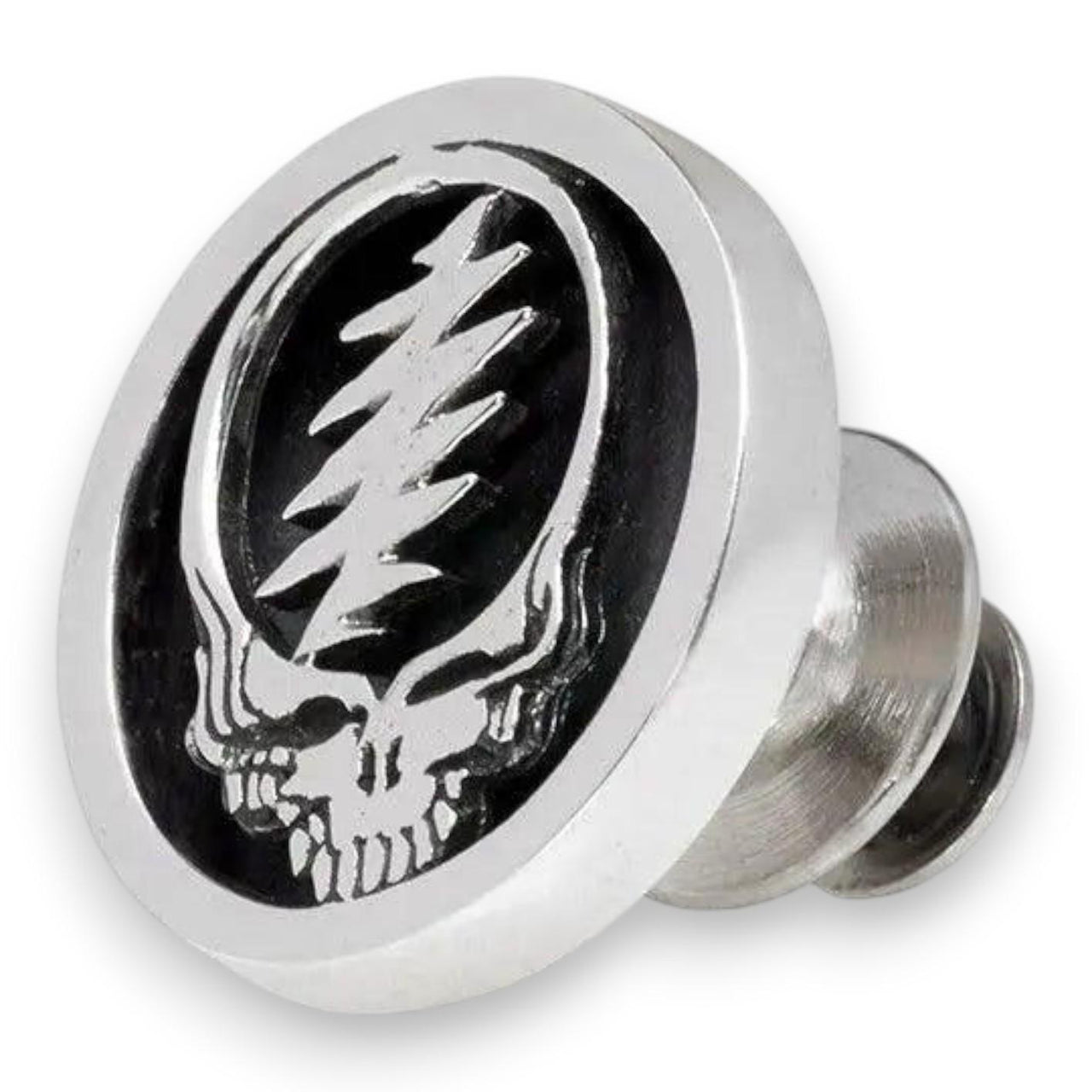 Grateful Dead Steal Your Face Sterling Silver Pin