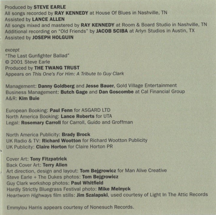 Steve Earle & The Dukes – GUY (CD)