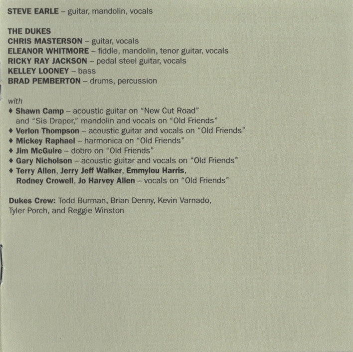 Steve Earle & The Dukes – GUY (CD)