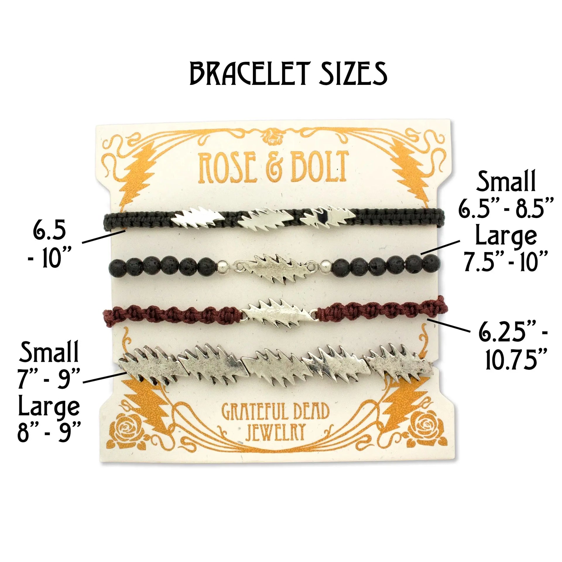 Grateful Dead Summer Tour Bracelet Stack | Stone Jack Baller Hiouchi Jewels / Rose & Bolt Grateful Dead Jewelry Bracelet {{Shop name}}