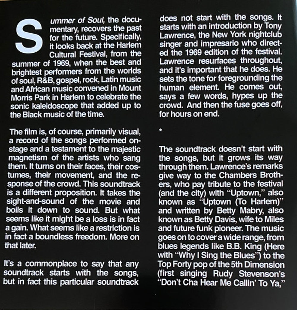 Summer Of Soul (...Or, When The Revolution Could Not Be Televised) - Original Motion Picture Soundtrack (CD)