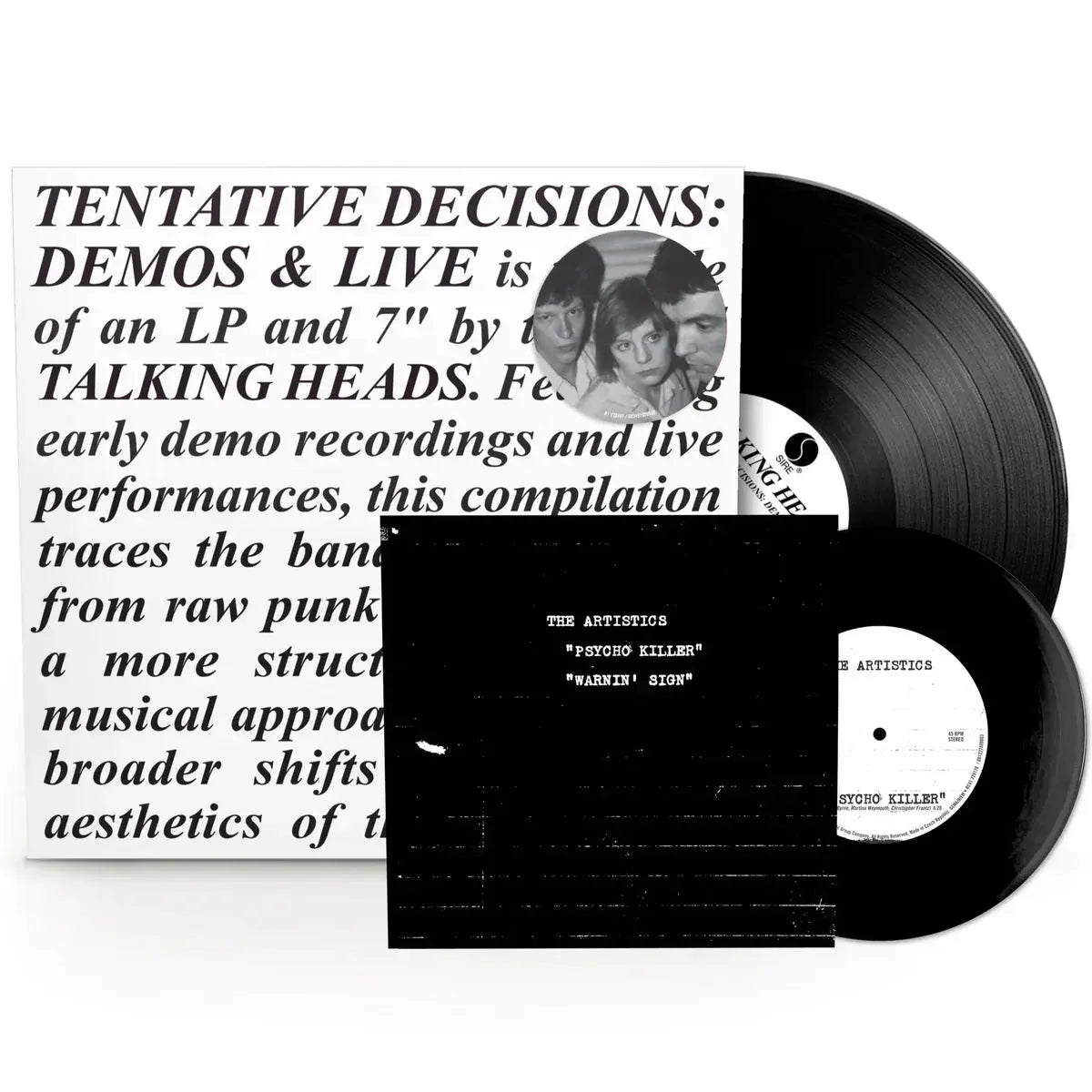 THE TALKING HEADS 'TENTATIVE DECISIONS: DEMOS & LIVE' LP + 7"