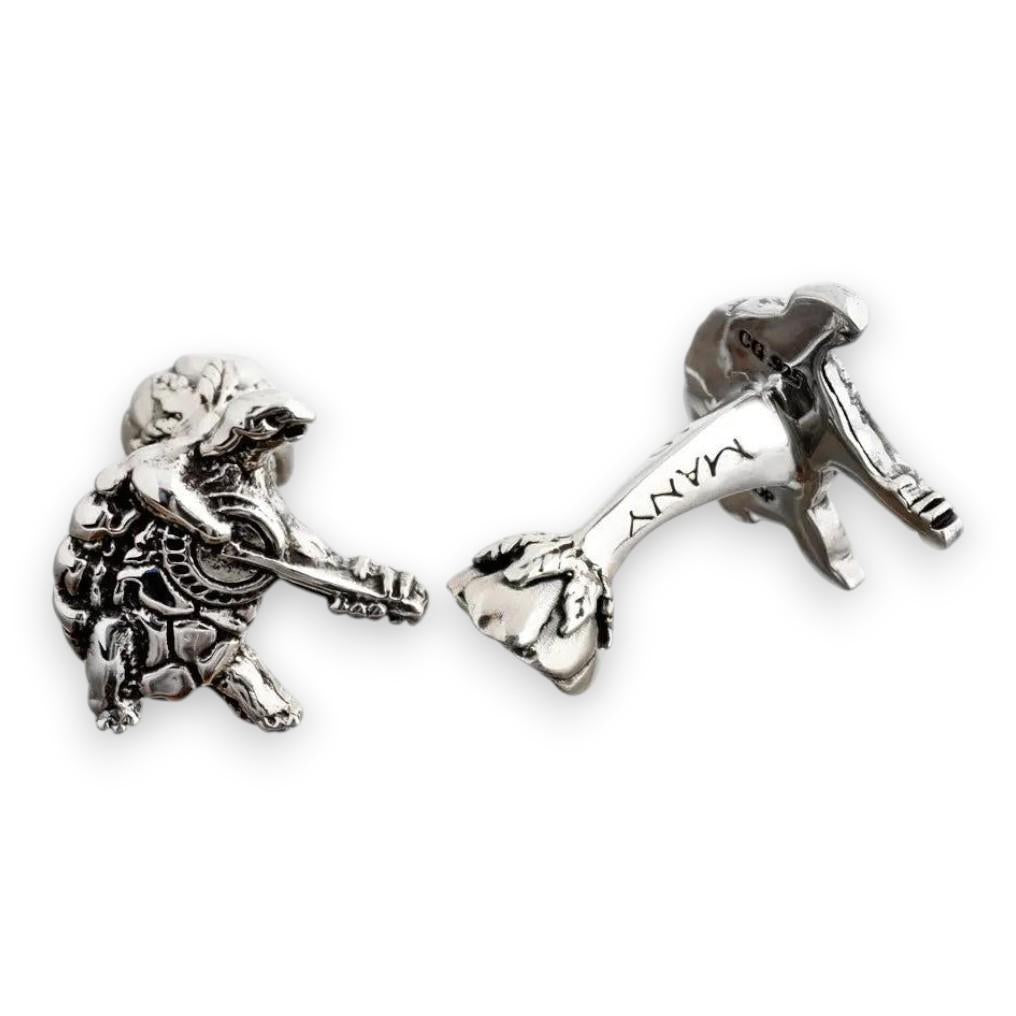 Grateful Dead Terrapin Station Sterling Silver Cufflink - Front