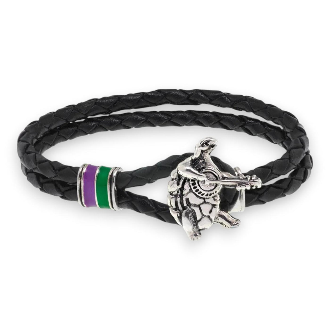 Grateful Dead Terrapin Station Sterling Silver Enamel & Leather Bracelet - Back