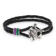 Grateful Dead Terrapin Station Sterling Silver Enamel & Leather Bracelet - Back