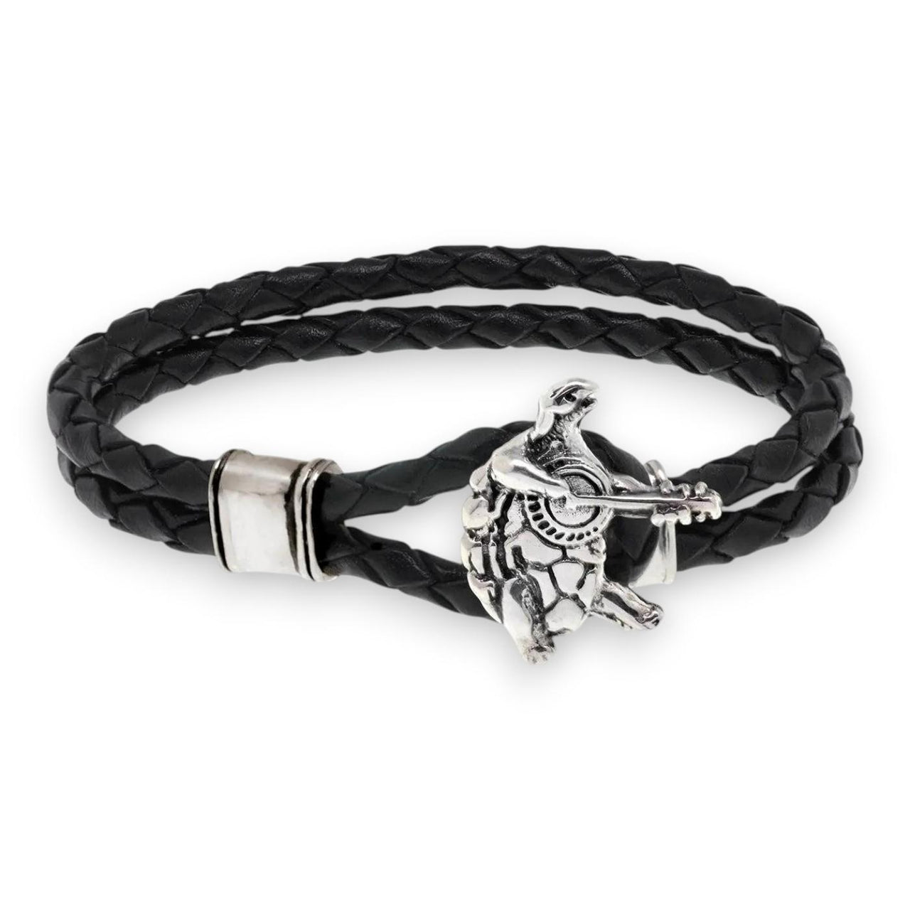 Grateful Dead Terrapin Station Sterling Silver Leather Bracelet - Back