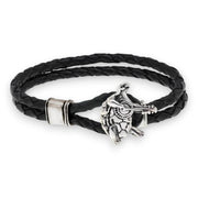 Grateful Dead Terrapin Station Sterling Silver Leather Bracelet - Back