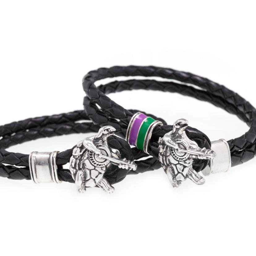 Terrapin Station Sterling Silver Leather Bracelet