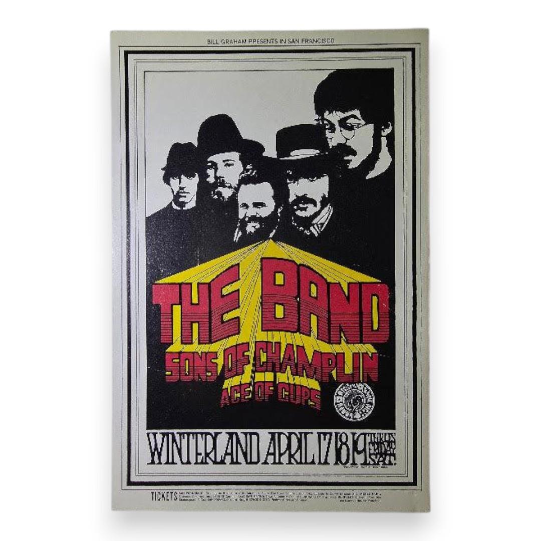 The Band, The Sons Of Champlin, Ace Of Cups, Winterland by Randy Tuten | April 17, 1969 | Vintage Postcard - Front
