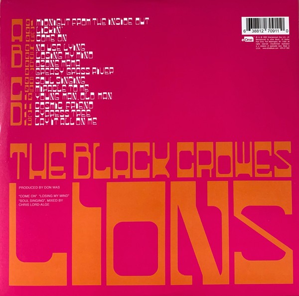 The Black Crowes – Lions (RSD Drops Aug 2020 2-LP Vinyl) - Detail