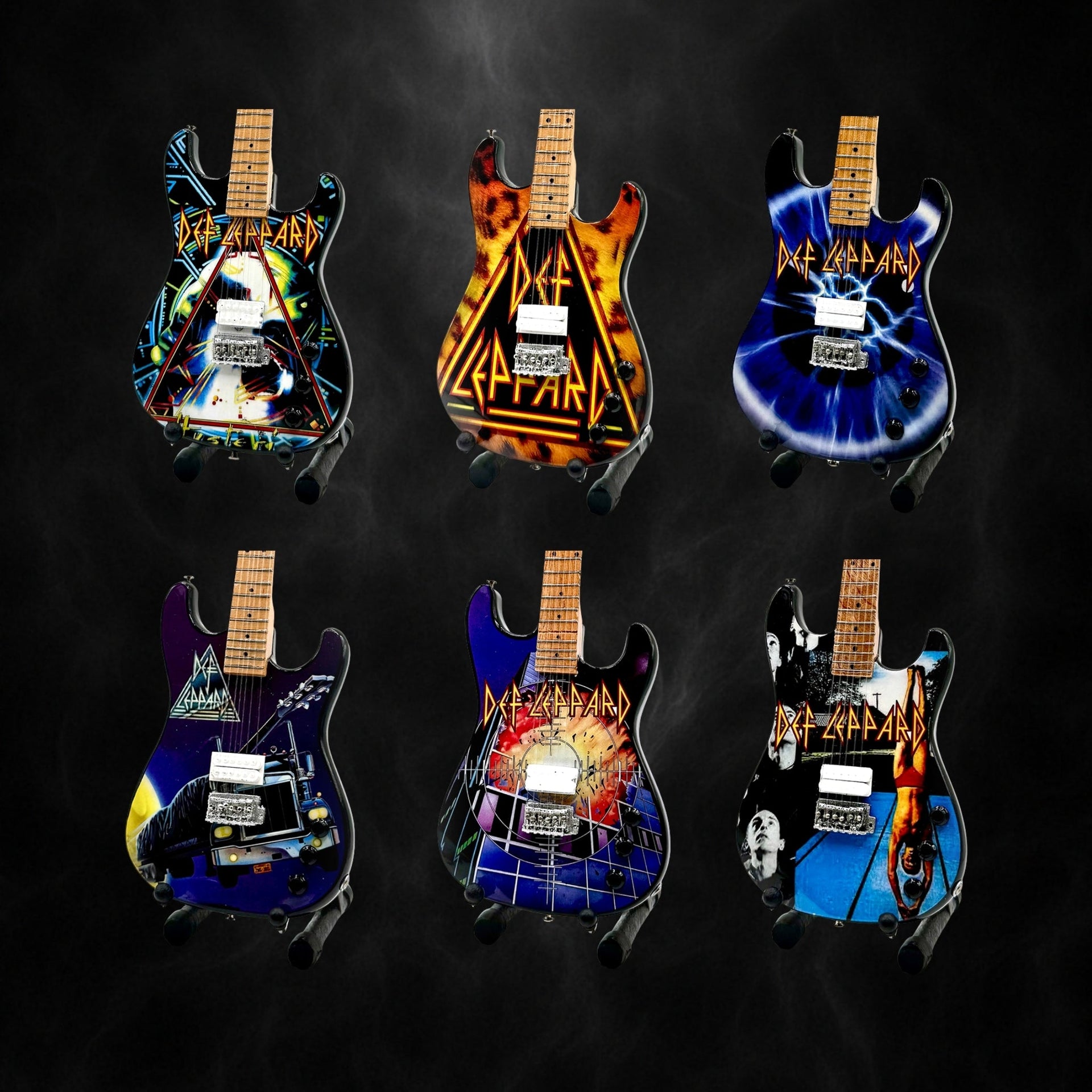 The Complete Def Leppard Mini Guitar Set – All 6 Official Designs
