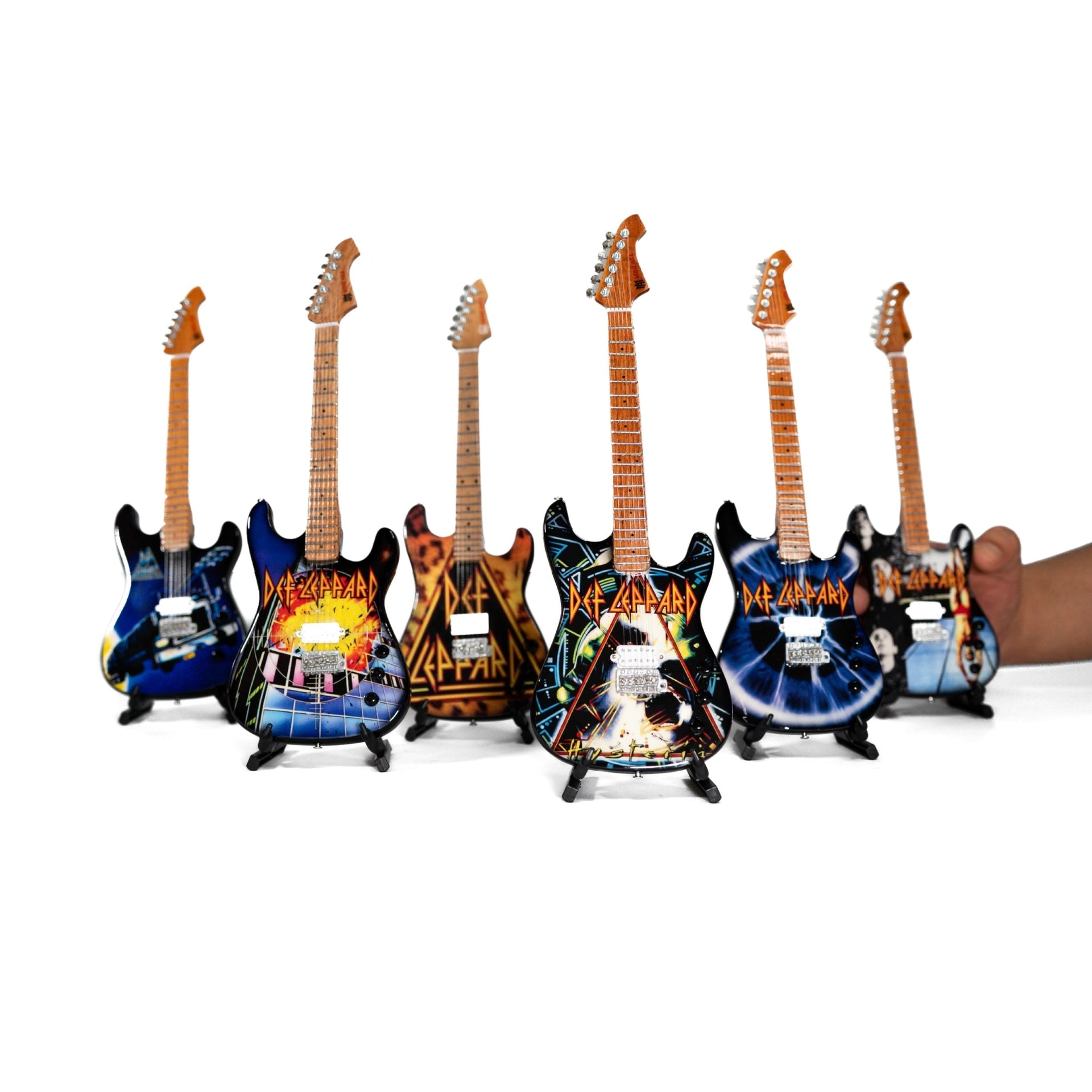 The Complete Def Leppard Mini Guitar Set – All 6 Official Designs