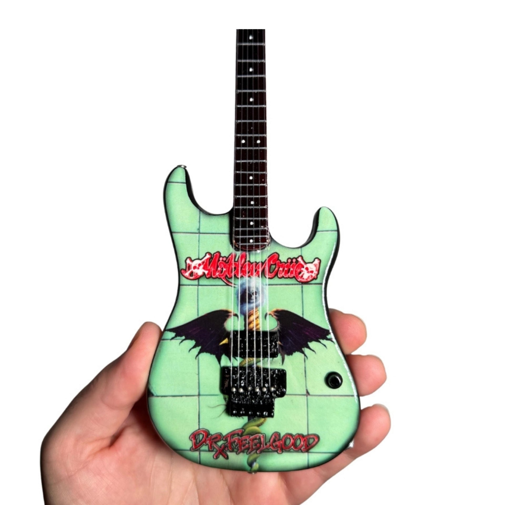 The Complete Mötley Crüe Album Cover Mini Guitar Set – All 4 Official Mini Guitar Designs