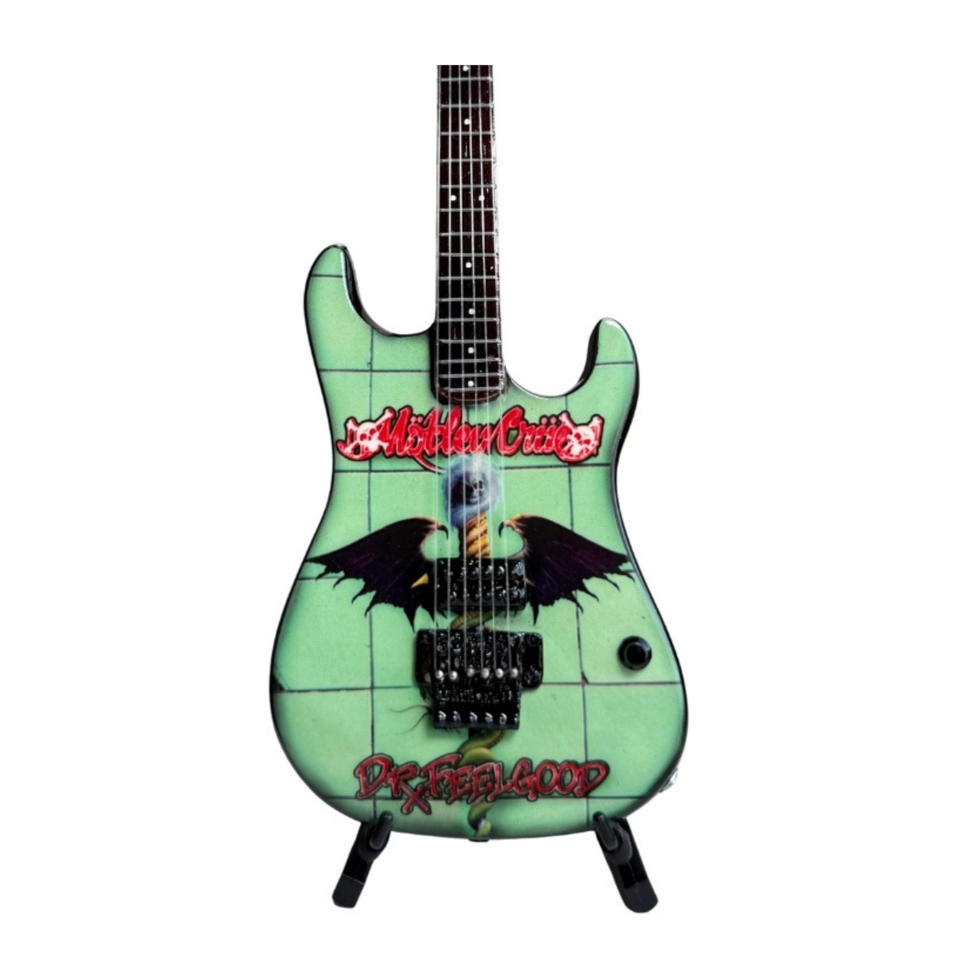 The Complete Mötley Crüe Album Cover Mini Guitar Set – All 4 Official Mini Guitar Designs