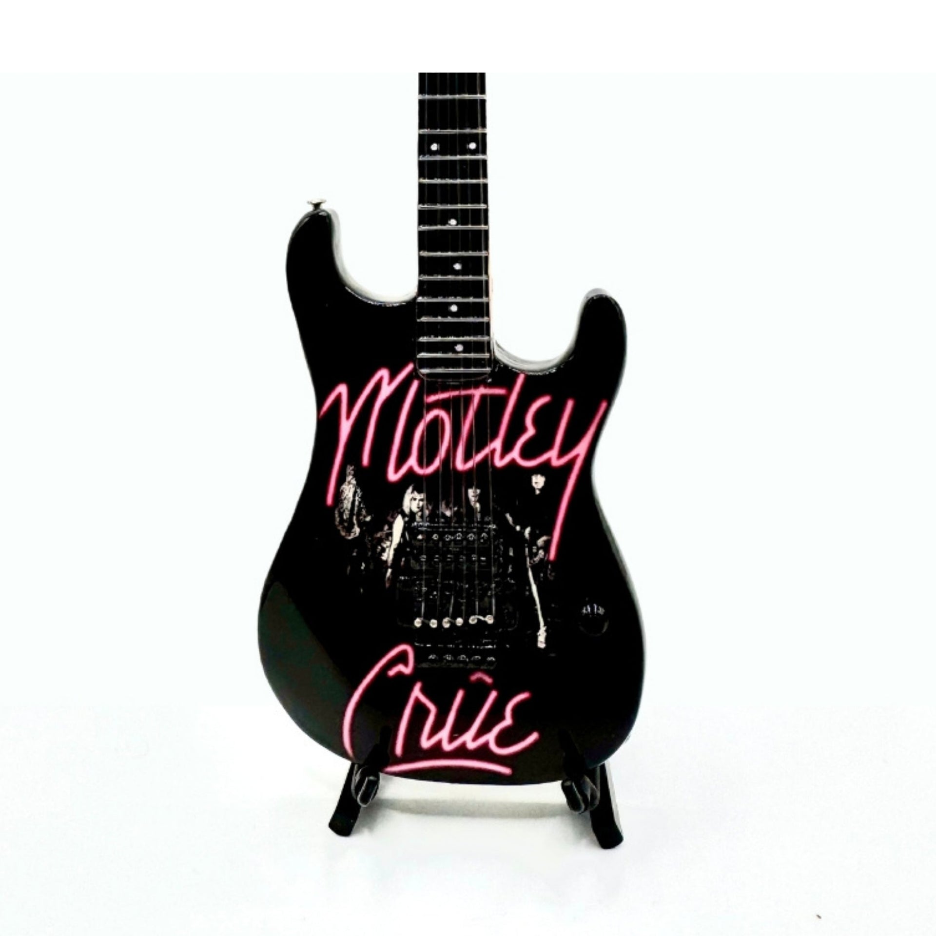 The Complete Mötley Crüe Album Cover Mini Guitar Set – All 4 Official Mini Guitar Designs