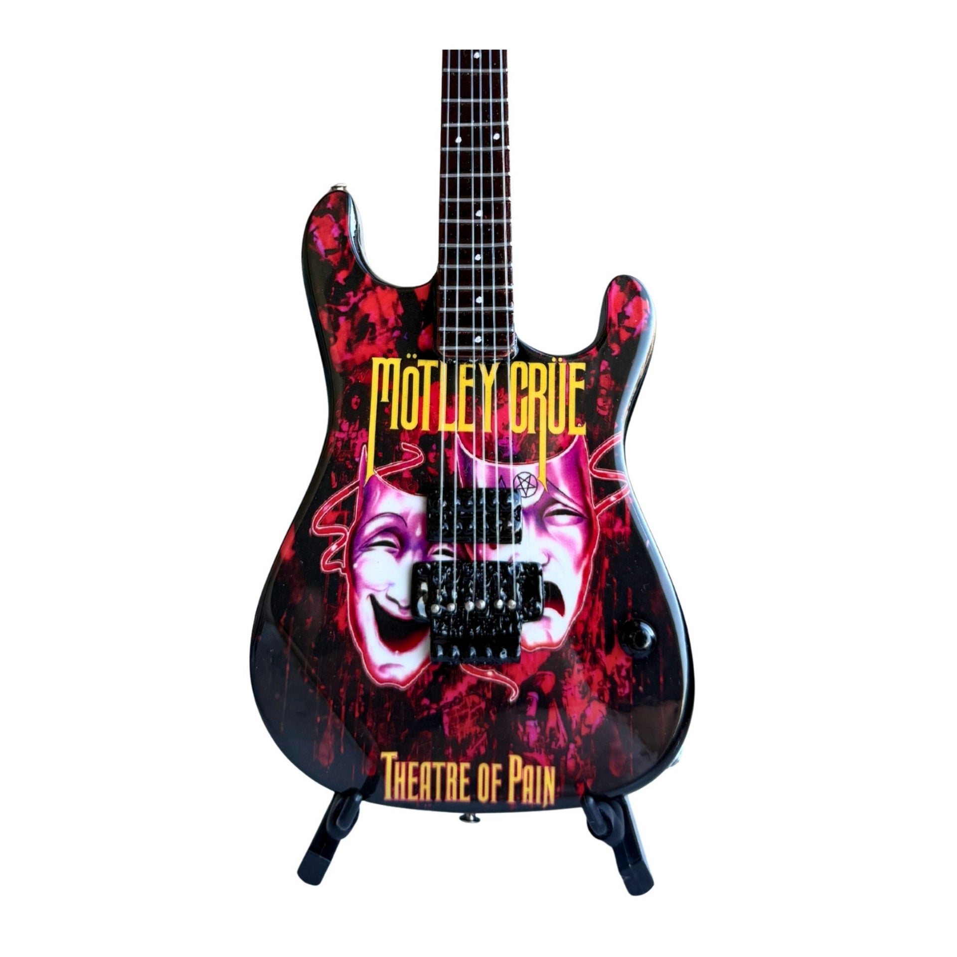 The Complete Mötley Crüe Album Cover Mini Guitar Set – All 4 Official Mini Guitar Designs