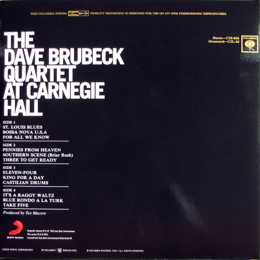 The Dave Brubeck Quartet – At Carnegie Hall (2-LP Vinyl)
