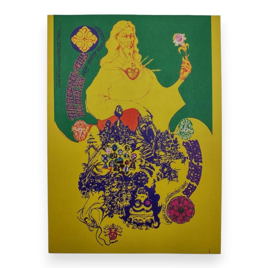 The Fugs, Ace of Cups, Allmen Joy – The Avalon Ballroom, San Francisco (Apr 12–14, 1968) by Jaxon (Postcard)