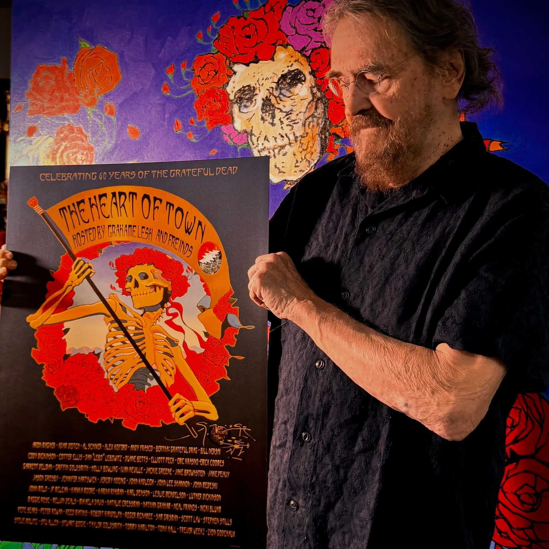 The Heart of Town – Grahame Lesh & Friends Poster (Signed by Stanley Mouse)