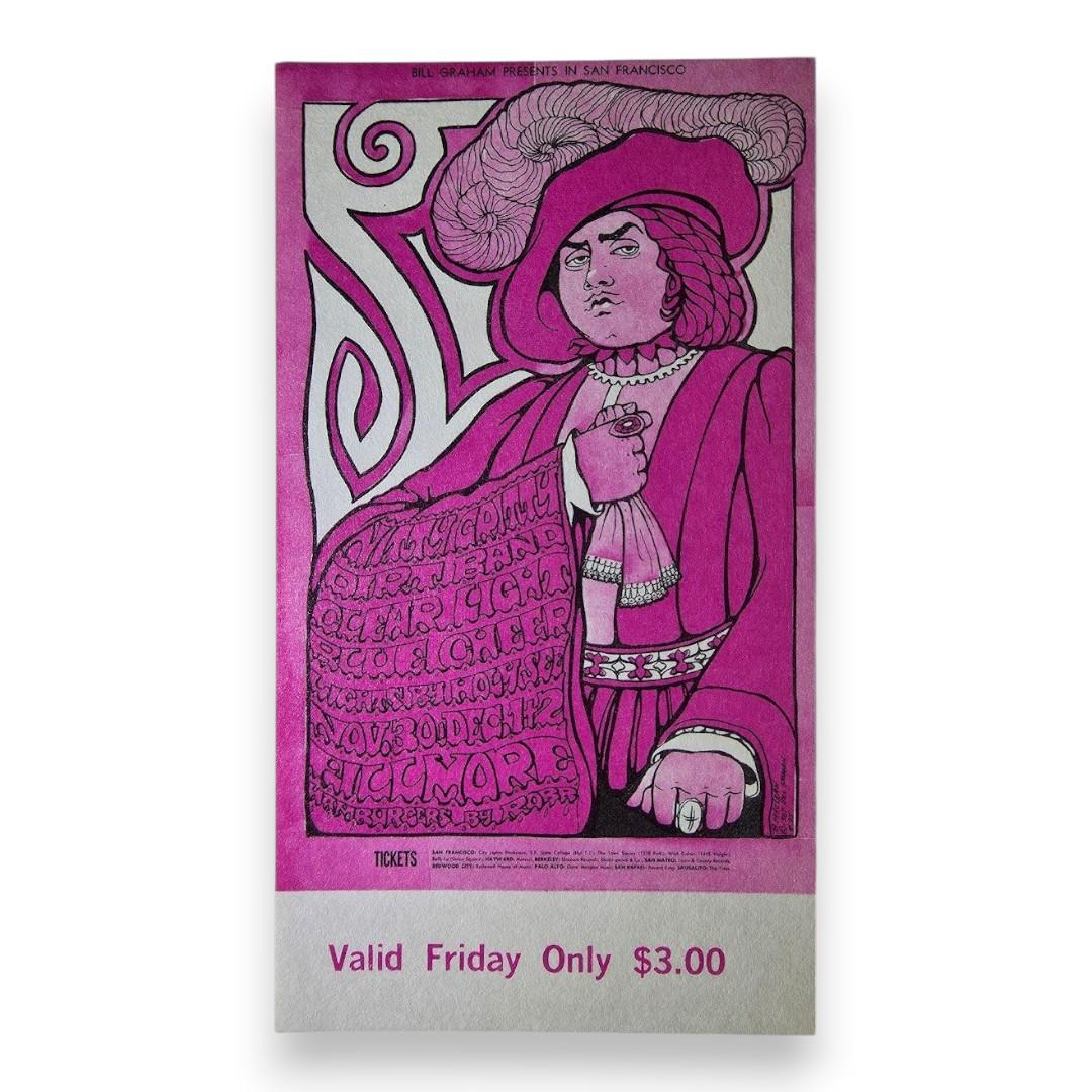The Nitty Gritty Dirt Band, Clear Light, Blue Cheer - December 1, 1967 - The Fillmore | Vintage Concert Ticket (Excellent)