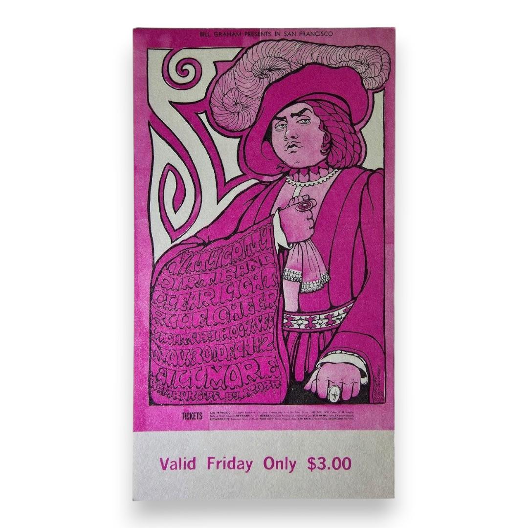 The Nitty Gritty Dirt Band, Clear Light, Blue Cheer - December 1, 1967 - The Fillmore | Vintage Concert Ticket (Very Good)