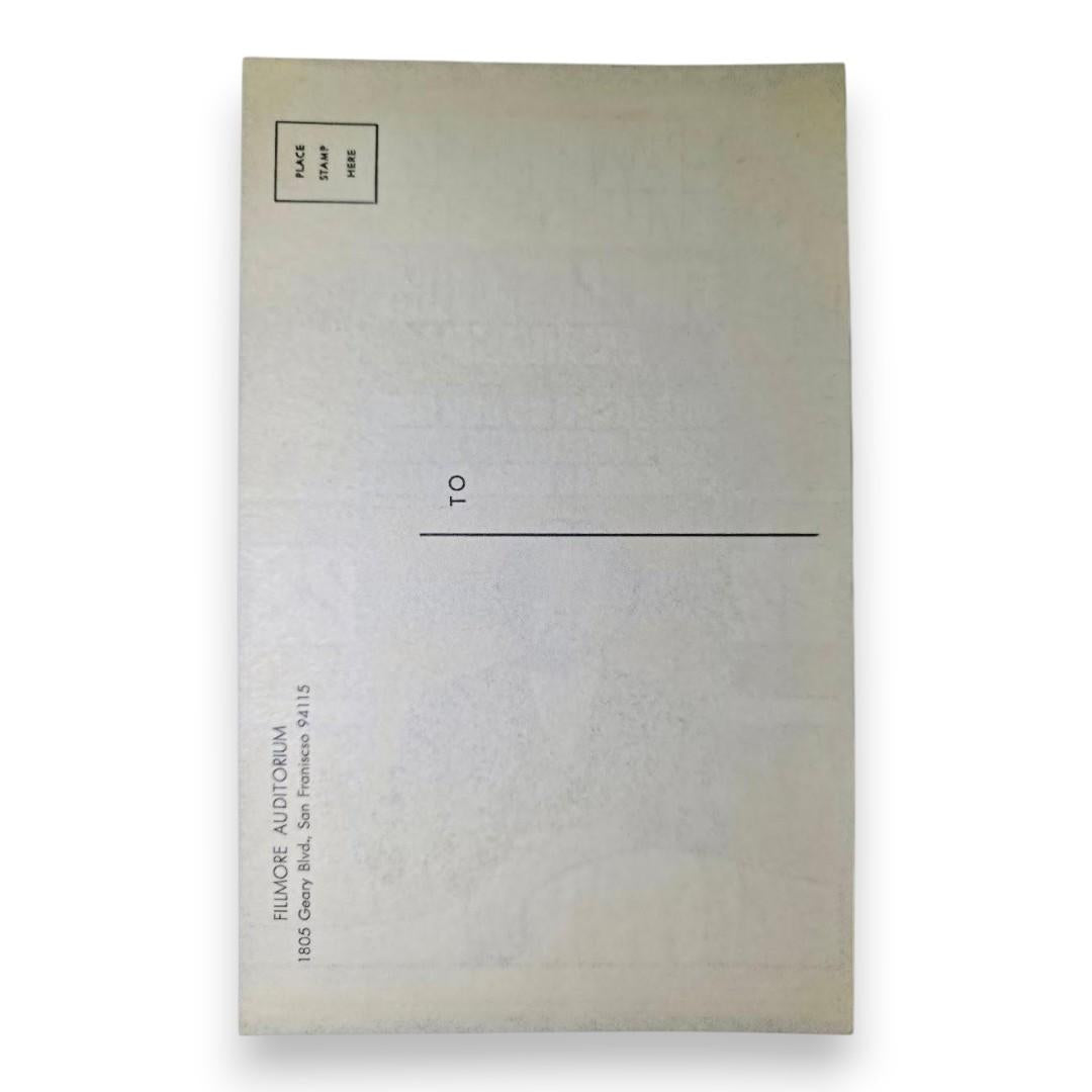 The Paul Butterfield Blues Band, Charles Lloyd Quartet, The Fillmore by Wes Wilson | January 27-28, 1967 | Vintage Postcard