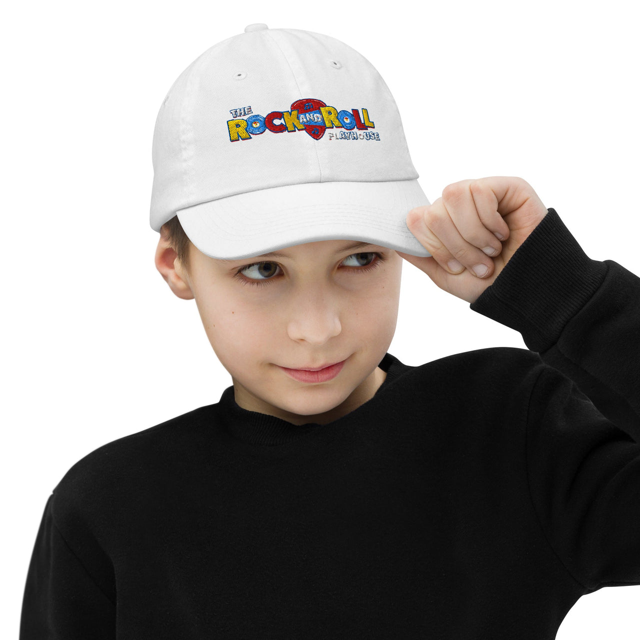 The Rock and Roll Playhouse White Youth Baseball Cap - Back