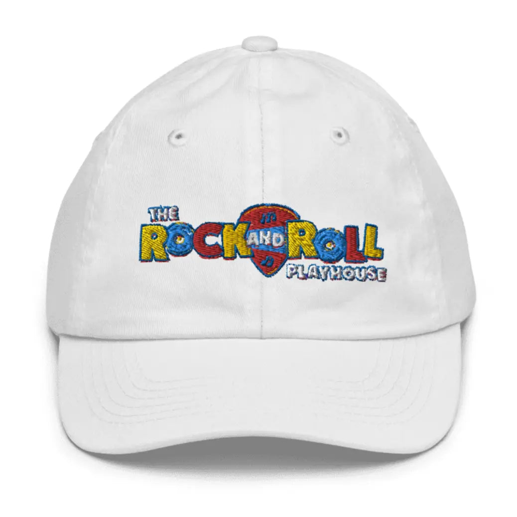 The Rock and Roll Playhouse White Youth Baseball Cap - Front