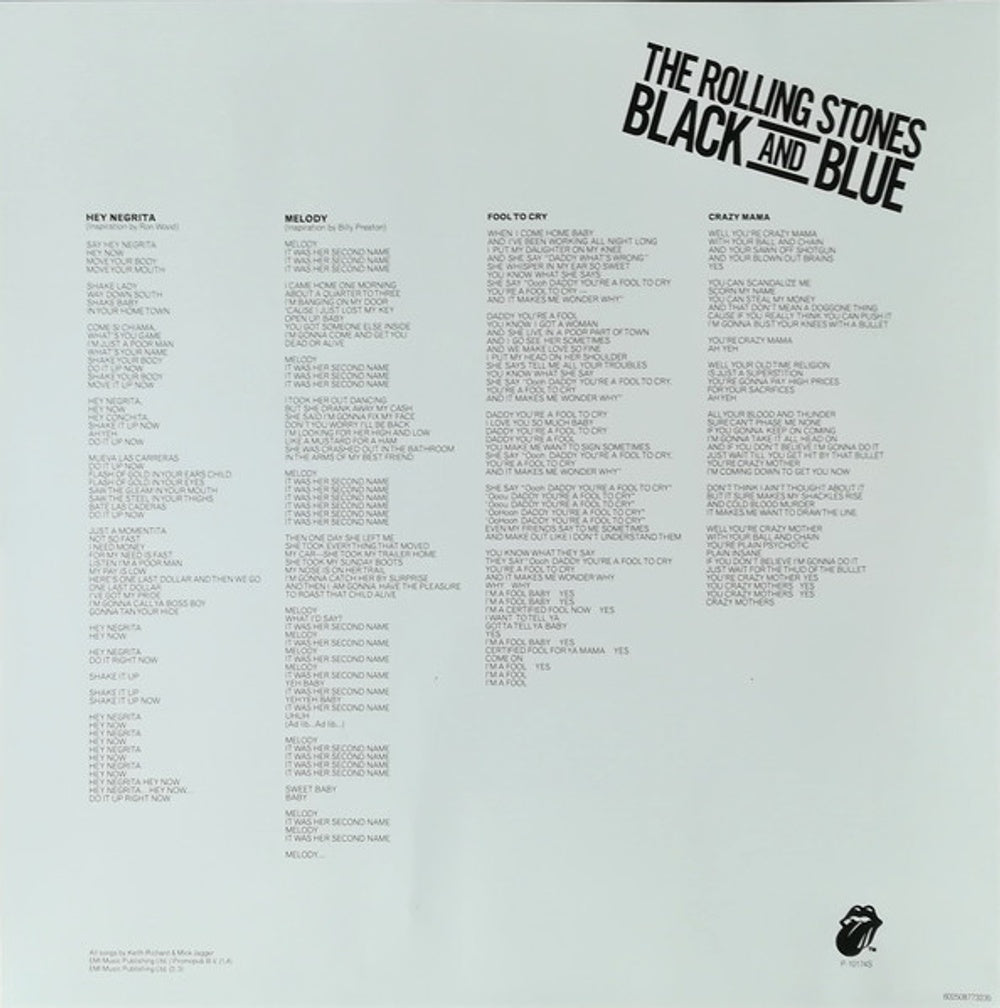 The Rolling Stones – Black And Blue: Remastered (LP Vinyl) - Side View
