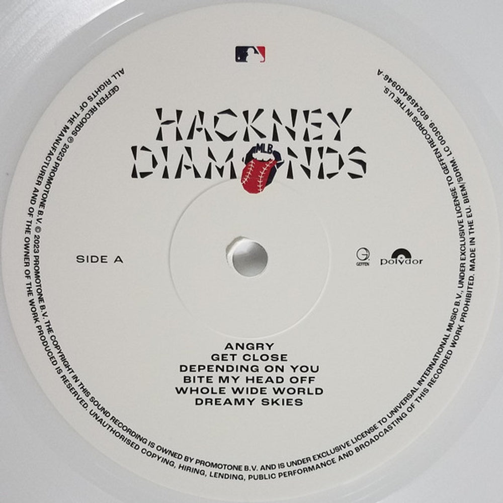 The Rolling Stones – Hackney Diamonds (Texas Rangers LP Vinyl) - Side View