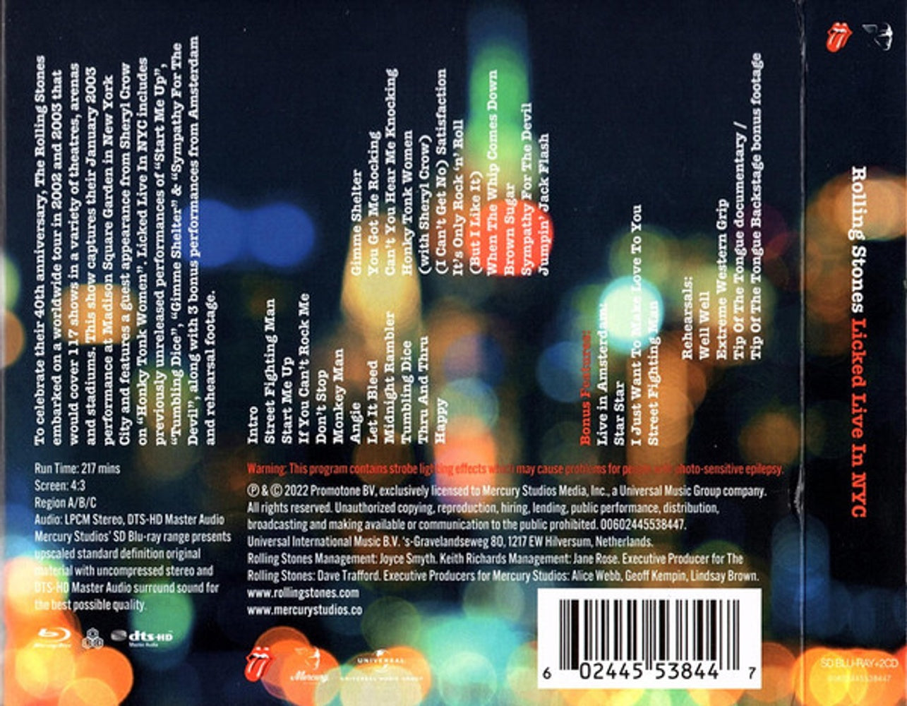 The Rolling Stones – Licked Live In NYC (2-CD + Blu-ray) - Detail