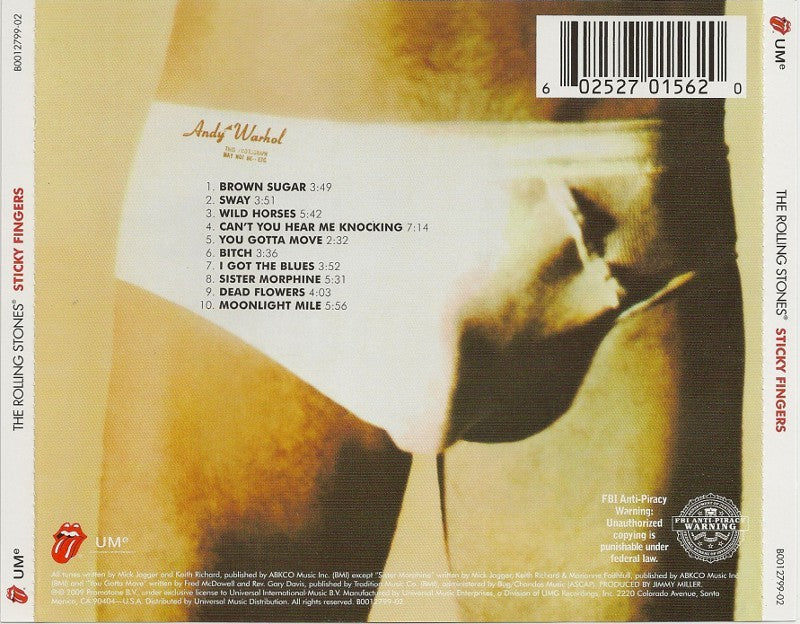 The Rolling Stones – Sticky Fingers (CD) - Detail
