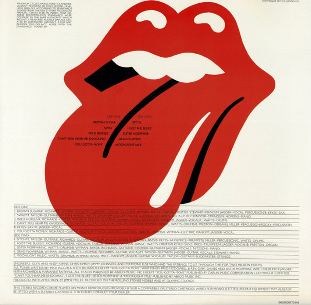 The Rolling Stones - Sticky Fingers Vinyl LP | Relix | relix.shop