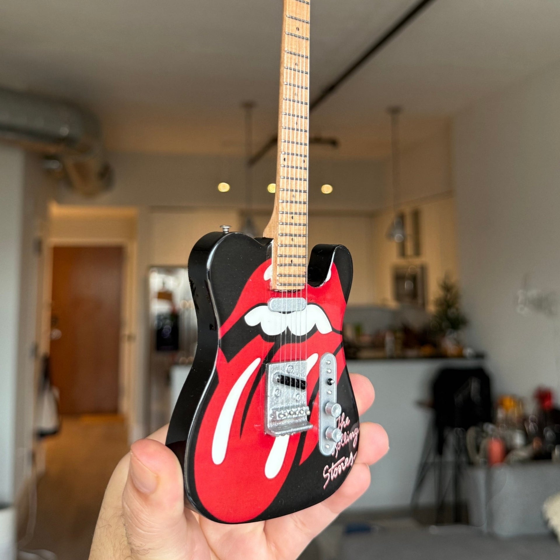 The Rolling Stones "Tongue and Lips" Mini Guitar